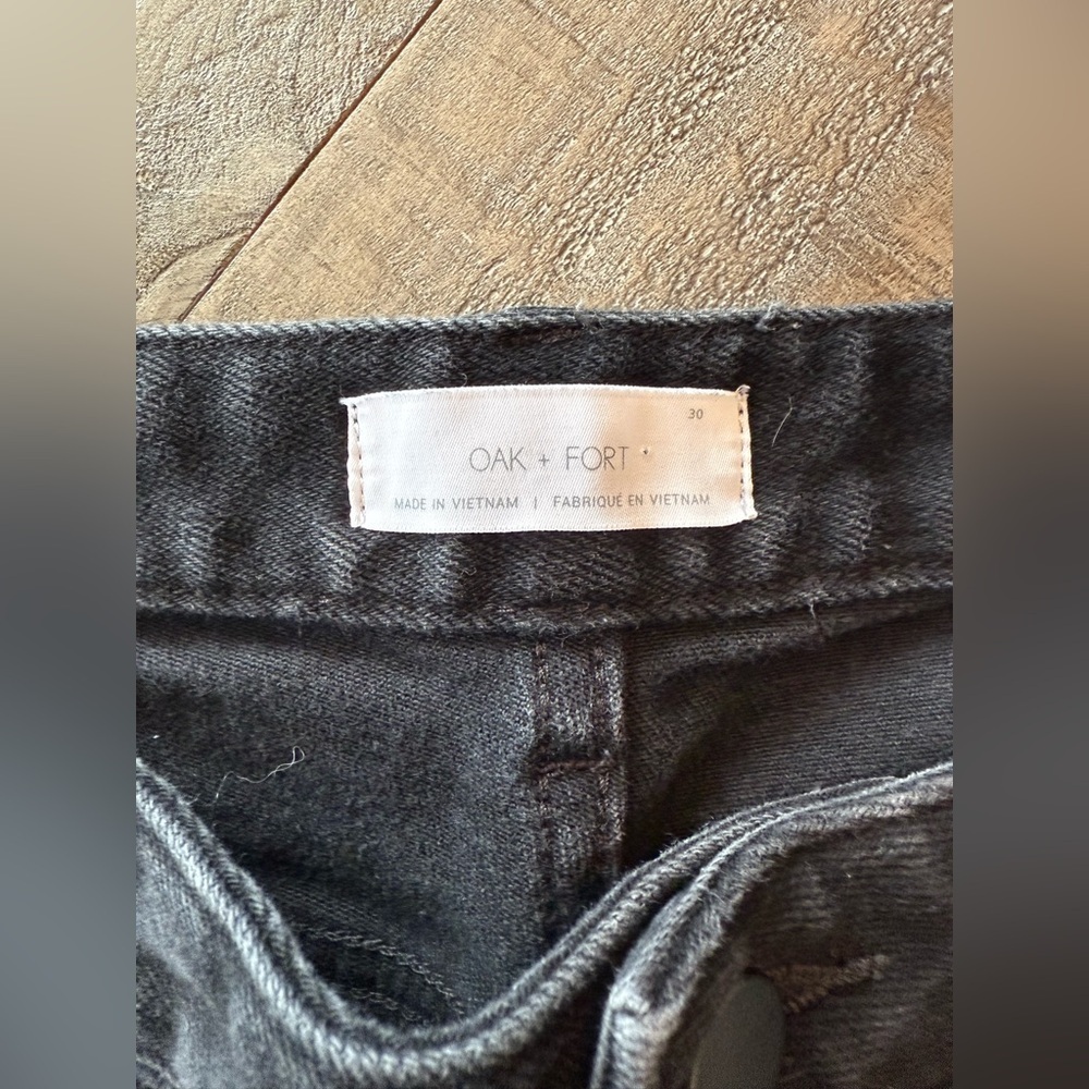 Oak + Fort Black Jeans, size 30. - Picture 6 of 7